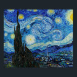 Poster Van Gogh Peinture de la nuit étoilée (1889)<br><div class="desc">Belle peinture de Vincent Van Gogh de La nuit étoilée en (1889). Cette oeuvre est une célèbre peinture de Vincent Van Gogh. Cette oeuvre aurait l'air belle sur n'importe quel mur.</div>