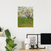 Poster Van Gogh Peinture de verger à fleurs (Bureau à domicile)