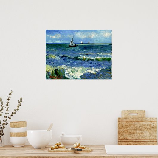 Poster Van Gogh peinture, Seascape, (Cuisine)
