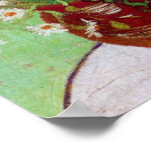 Poster Van Gogh - Pépites et marguerites rouges à vie mor (Coin)