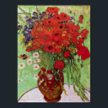 Poster Van Gogh - Pépites et marguerites rouges à vie mor<br><div class="desc">Photos et salopes rouges de Still Life de Van Gogh. Grand tableau intitulé Still Life Red Poppies and Daisies,  réalisé par Van Gogh.</div>