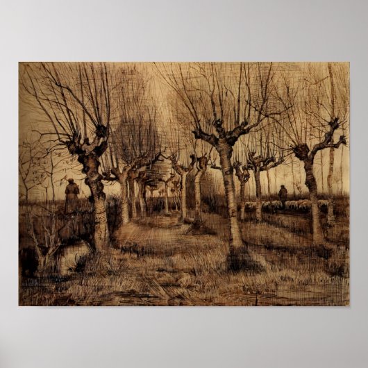 Poster Van Gogh - Pollard Birches (Devant)