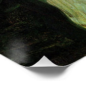 Poster Van Gogh - Portrait de femme au ruban rouge (Coin)