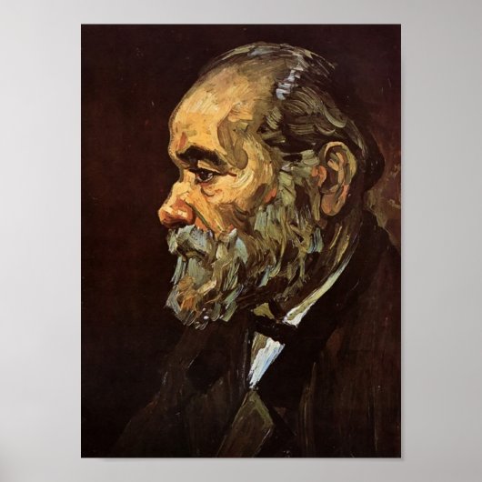 Poster Van Gogh - Portrait d'un vieil homme à la barbe (Devant)