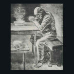 Poster Van Gogh - Prière avant le repas<br><div class="desc">Ce sketch chef-d'oeuvre, intitulé Prière avant le repas est réalisé par le célèbre artiste, Vincent van Gogh en utilisant crayon, craie, encre sur papier. Il tombe sous le style du réalisme et a été complété par van gogh en 1882. Vincent van Gogh était un peintre post-impressionniste hollandais dont l'oeuvre, remarquable...</div>