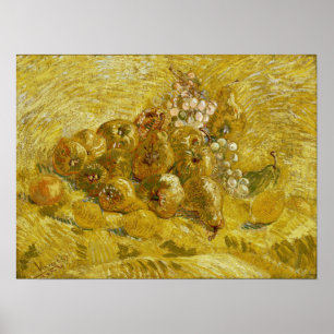 Poster Van Gogh - Quinces, Citrons, Poires Et Raisins