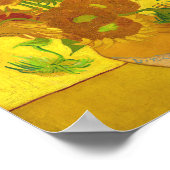 Poster Van Gogh Quinze Tournesols Dans Un Vase Art (Coin)