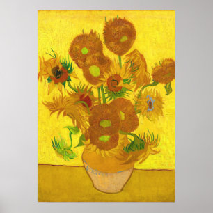 Poster Van Gogh Quinze Tournesols Dans Un Vase Art