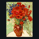 Poster Van Gogh Red Poppies Encore Vie<br><div class="desc">Ce chef-d'oeuvre est intitulé "Still Life with Daisies and Poppies" et a été réalisé en 1890 par Vincent van Gogh (1853-1890). C'est notre série des Beaux-Arts n° 246.</div>