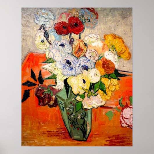 Poster Van Gogh Roses and Anemones (Devant)