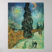POSTER VAN GOGH - ROUTE AVEC CYPRESS ET STAR (Devant)