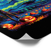 Poster Van Gogh Starry Alien de nuit Homme Halloween Pum (Coin)