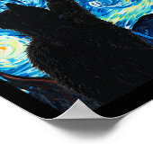Poster Van Gogh Starry Amoureux des chats de nuit Kitten (Coin)