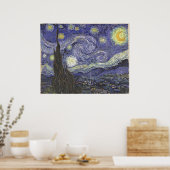 Poster van Gogh - Starry Night (1889) (Cuisine)