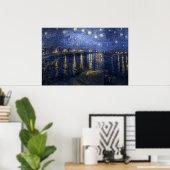 Poster van Gogh - Starry Night Over the Rhone (1888) (Bureau à domicile)