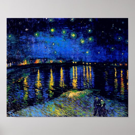 Poster Van Gogh Starry Night Rhone (F474) Art (Devant)