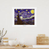 Poster Van Gogh Starry Peinture de nuit de l'artiste Vinc (Cuisine)