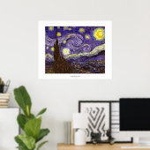 Poster Van Gogh Starry Peinture de nuit de l'artiste Vinc (Bureau à domicile)