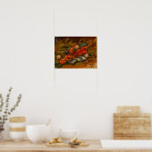 Poster Van Gogh Still Life Prawns and Other Mussels  (Cuisine)