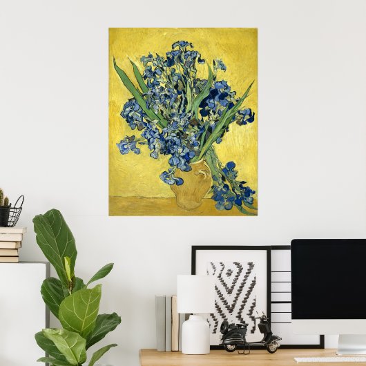 Poster Van Gogh Still Life Vase, Irises (F678) Art (Bureau à domicile)