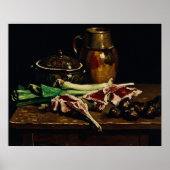 Poster Van Gogh Still Life with Meat, Vegetables, Pottery (Devant)