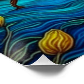 Poster Van Gogh Style Bee & Sunflower (Coin)