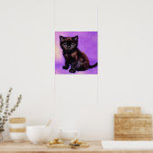 Poster Van Gogh Style Chat pourpre (Cuisine)