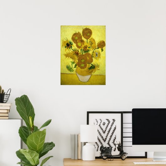 Poster Van Gogh - Sunflowers (Bureau à domicile)