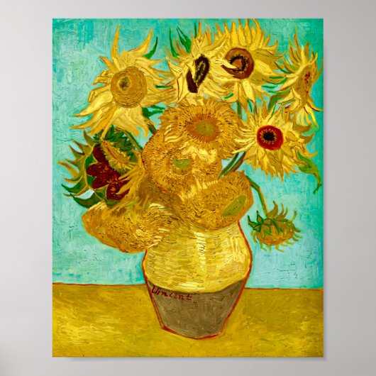 Poster Van Gogh Sunflowers  (Devant)