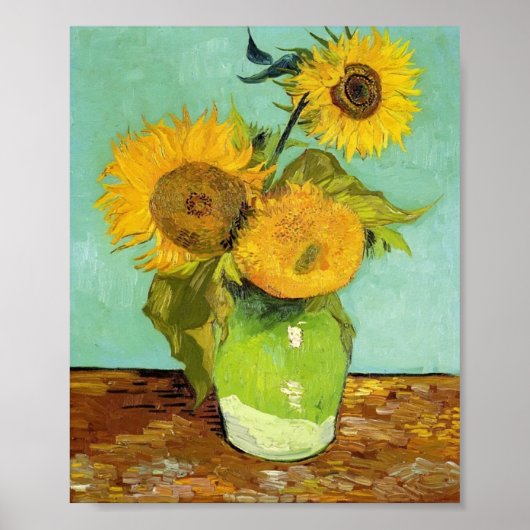 Poster Van Gogh - Sunflowers (Devant)