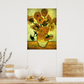 Poster Van Gogh - Sunflowers, 14 (Cuisine)
