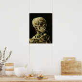 Poster Van Gogh - Tête de squelette avec un cigare allumé (Cuisine)