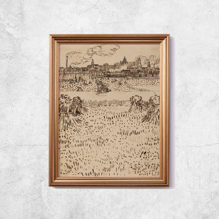 Poster Van Gogh The Harvest Sketches