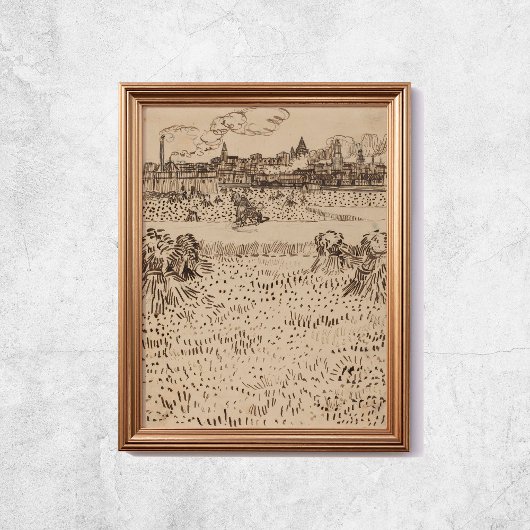 Poster Van Gogh The Harvest Sketches