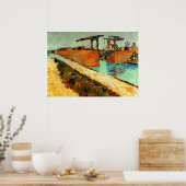 Poster Van Gogh - The Langlois Bridge with Road (Cuisine)