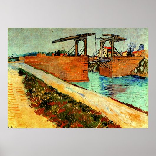 Poster Van Gogh - The Langlois Bridge with Road (Devant)