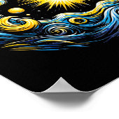Poster Van Gogh Total Solar Eclipse 8 avril 2024 (Coin)