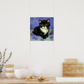Poster Van Gogh Tuxedo Kitten (Cuisine)