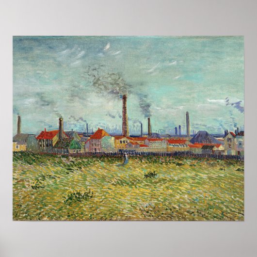 Poster Van Gogh - Usines à Clichy (Devant)