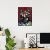 Poster van Gogh Vase avec chinois Asters et Gladioli (Bureau à domicile)