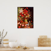 Poster Van Gogh - Vase avec des pavots, des fleurs de Cor (Cuisine)