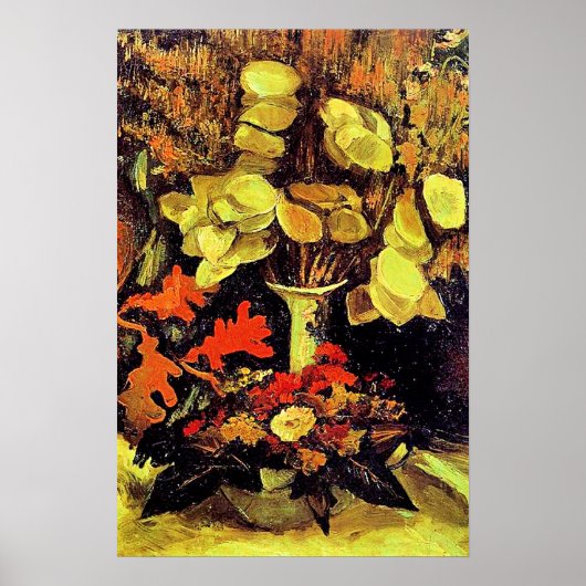 Poster Van Gogh, Vase avec Lunaria, (Devant)