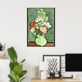 Poster Van Gogh - Vase des fleurs, 1890 (Bureau à domicile)