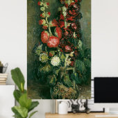 Poster Van Gogh Vase with Hollyhocks (Bureau à domicile)
