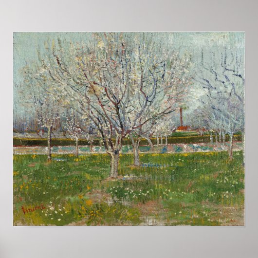 Poster Van Gogh - Verger en fleurs (Pruniers) (Devant)