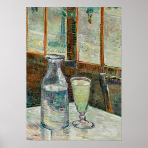 Poster Van Gogh - Verre de vie morte d'Absinthe et Carafe