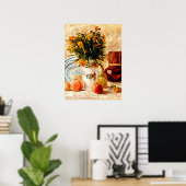 Poster Van Gogh - Vie morte avec pot de café et fleurs (Bureau à domicile)