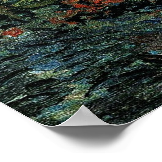 Poster Van Gogh - Vignobles rouges à Arles (Coin)