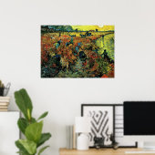 Poster Van Gogh - Vignobles rouges à Arles (Bureau à domicile)