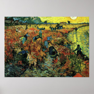 Poster Van Gogh - Vignobles rouges à Arles